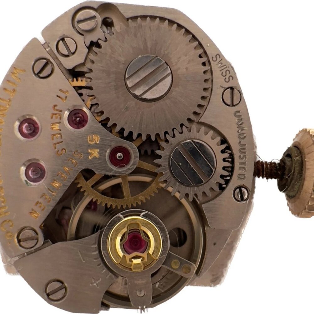 Vintage Wittnauer Bark Style Ladies Mechanical Wristwatch 5K w Hour Glass Dial - Picture 8 of 10